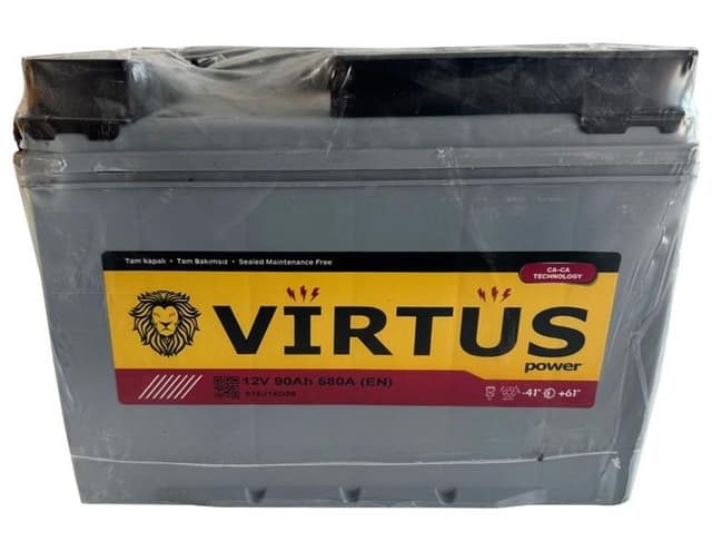 VIRTUS AKÜ 12 V 90 Ah. TAM KAPALI SMF N70 KUTU 303x177x222  - VIRTUS V516J18D05 kodlu oto yedek parça