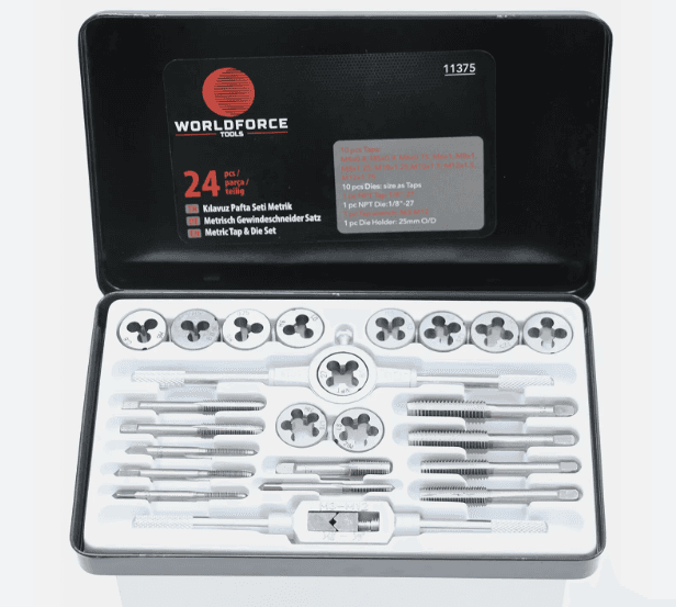 WORLDFORCE KILAVUZ PAFTA SETİ METRİK 24 PARÇA - WORLDFORCE 11375 kodlu oto yedek parça