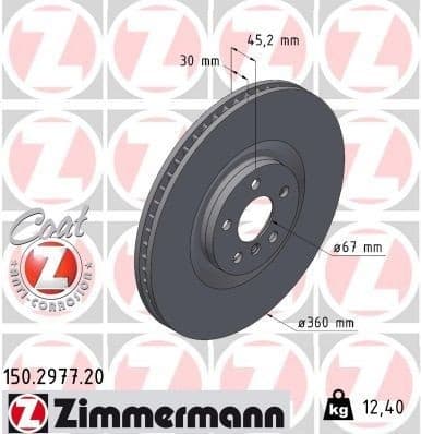 ZIMMERMANN FREN BALATASI ON SOL BMW F20 F21 F30 F31 F32 F33 F36 34106884001 OEM: 34106884001 - ZIMMERMANN 150.2977.20 kodlu oto yedek parça