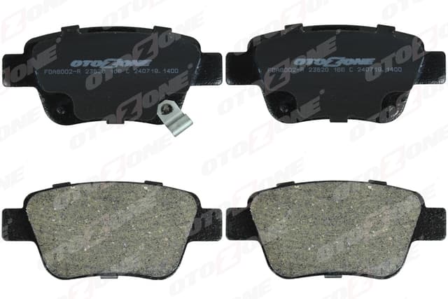 OTOZONE ARKA FREN BALATA TOYOTA AVENSIS 1.6L 3ZZFE VVTi ZZT250 03-08 / 2.0L 1AZ-FE 1AZFSE AZT250 03-08 OEM: 0446605010-0446605020-0446628110 - OTOZONE FDA8002-R kodlu oto yedek parça