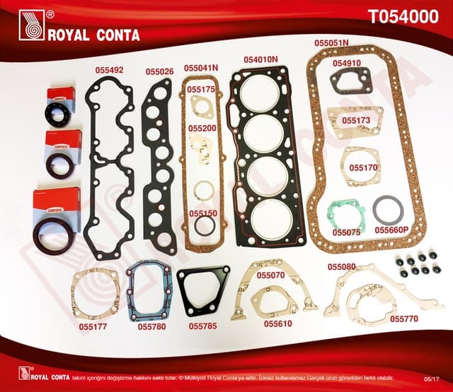 ROYAL MOTOR TAKIM CONTA SKT KEÇELİ TİPO-UNO 1.4  - ROYAL T054000 kodlu oto yedek parça