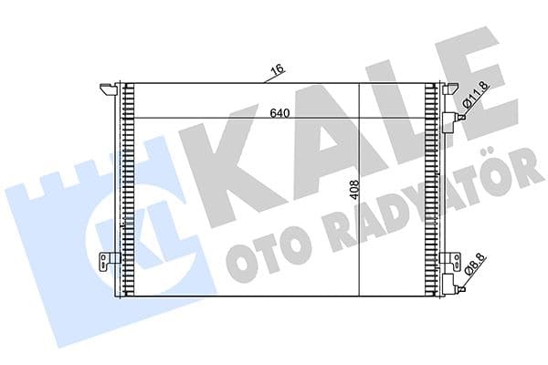 KALE-RADYATOR KLİMA RADYATÖRÜ KONDENSERİ VECTRA C-SIGNUM 04 09 1.9 CDTI Z19DTL-DT-DTH AL/AL 640x408x16 FIAT CROMA OEM: 13114943-1850095-71740472 - KALE 388900 kodlu oto yedek parça