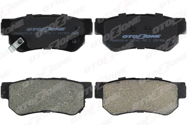 OTOZONE ARKA FREN BALATA HYUNDAI SONATA 2.0L CRDİ. VVTİ GLS 98- / TUCSON. SANTAFE 2.0L CRDi 04-10 / SSANGYONG KYRON 2.0L Xdi 05- / KIA SPORTAGE 2.0L CRDİ 04- OEM: 5830226A30-583023KA30-5830239A40 - OTOZONE FDA8005-R kodlu oto yedek parça