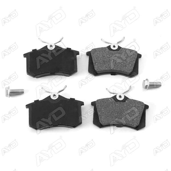 AYD ARKA FREN BALATA RENAULT CLIO 05 KANGOO 01 LAGUNA 96 FLUENCE 09 MEGANE 96 CITROEN BERLINGO 99 C2 C3 C4 03 DS4 11 PEUGEOT 307 00 308 07 PARTNER 96 VW POLO CLASSIC 95 01 GOLF III-IV-PASSAT III OEM: 1H0698451F-4250.56-WVA20960 - AYD 60033A kodlu oto yedek parça