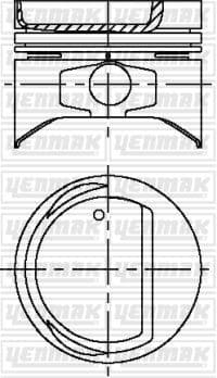 YENMAK PISTON SEGMAN STD COROLLA 1.3 12V 2E 88-99  - YENMAK 36-03979-000 kodlu oto yedek parça
