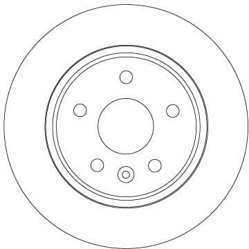 TRW ARKA FREN AYNASI ASTRA K 15 > 264x60x5DL DOLU OEM: 13509119-13514612-13597355 - TRW DF6846 kodlu oto yedek parça