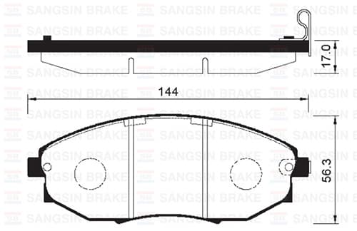 SANGSIN ÖN FREN BALATA CHEVROLET EPICA 2.0L 2.5L 06- OEM: 96475027-96952179-WVA24864 - SANGSIN SP1193 kodlu oto yedek parça
