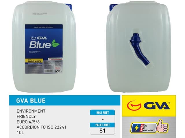 GVA GVA BLUE SIVISI 10 LT EURO 4-5 / BİNEK EURO 6 HUNİLİ AMBALAJ OEM: OSM99910 - GVA 9931111 kodlu oto yedek parça