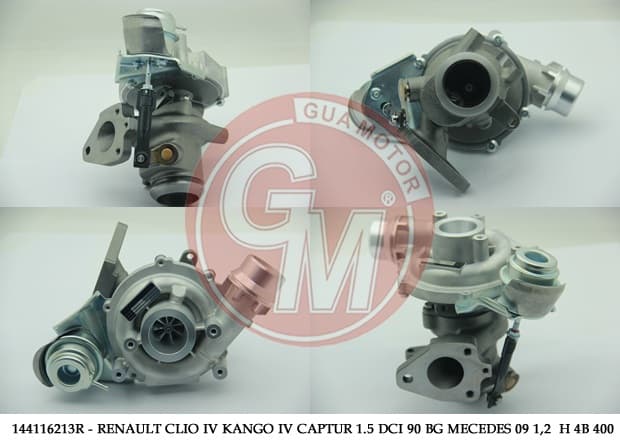 GUA TURBO ŞARJ RENAULT CLIO IV KANGO CAPTUR 1.5 DCI 75-90 BG DACIA DOKKER LOGAN SANDERO OEM: 144116213R-144117533R-144119263R - GUA 40632 kodlu oto yedek parça