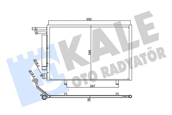 KALE-RADYATOR KLIMA RADYATORU FORD ECOSPORT 1.5 TDCI 15 OEM: AV1119710HA-1855763-5264068 - KALE 357855 kodlu oto yedek parça