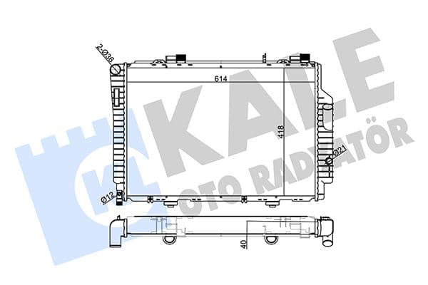 KALE-RADYATOR MOTOR SU RADYATORU MERCEDES CLK-CLASS C208 A208 OEM: A2025008203 - KALE 360175 kodlu oto yedek parça