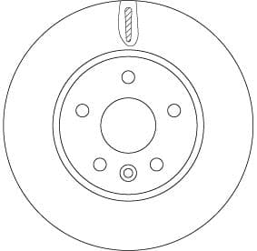 TRW ÖN FREN AYNASI ASTRA K 15 > 15 İNÇ / 5 DELİK 276x26x5DL HAVALI OEM: 13515906-13597459-13597460 - TRW DF6819 kodlu oto yedek parça
