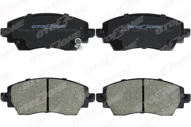 OTOZONE ÖN FREN BALATA TOYOTA COROLLA 1.6L 4A-FE enjeksiyonlu AE111 LUNA H/B 98-00 OEM: 0446502030-0446502140-04465YZZBE - OTOZONE FDO9091-R kodlu oto yedek parça