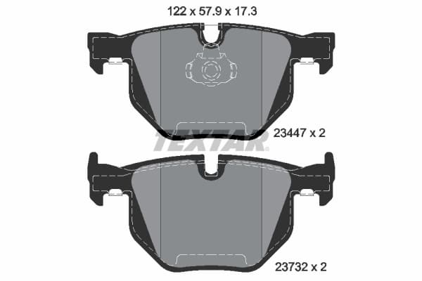 TEXTAR FREN BALATASI ARKA BMW E70 F15 E71 F16 OEM: 34216776937 - TEXTAR 2344704 kodlu oto yedek parça