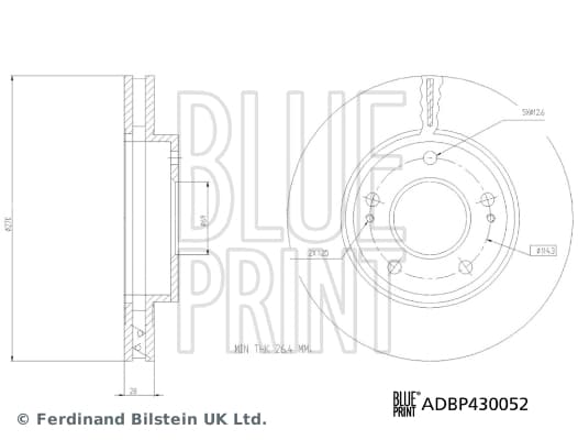 BLUEPRINT FREN DİSKİ L200 IV OEM: MN102275 - BLUEPRINT ADBP430052 kodlu oto yedek parça