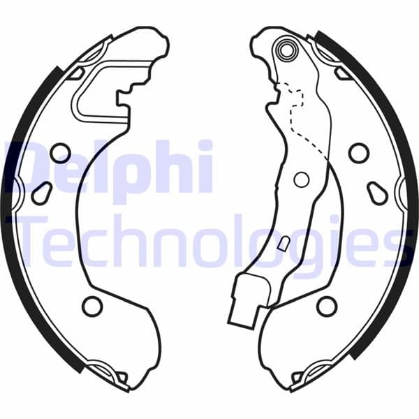 DELPHI ARKA PABUÇ BALATA CLIO III 1.2 1.4 1.5DCİ 1.6 MODUS 05 10 MICRA III 03-10 NOTE 06 203x38 OEM: 7701208357-8671020711-44060AX625 - DELPHI LS1965 kodlu oto yedek parça