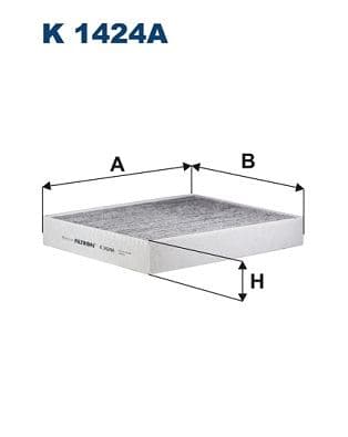 FILTRON POLEN FİLTRESİ FORD FOCUS IV 17 KUGA III 19 KARBONLU OEM: JX6A18D483AA-JX6A18D483CB-2197035 - FILTRON K1424A kodlu oto yedek parça