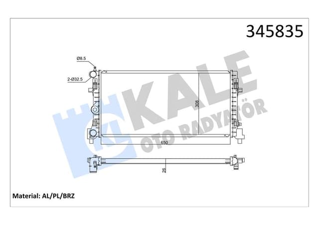 KALE-RADYATOR SU RADYATÖRÜ A1 10 IBIZA IV-TOLEDO IV 08 FABIA II-RAPID-ROOMSTER 06 POLO 09 1.2 1.6 1.9TDI 1.2 1.4TSI 1.2TFSI MT BRAZING 650x308x26 6R0121253N-6RF121253 6R0121253-6R0121253A-6R0121253L OEM: 6R0121253-6R0121253A-6R0121253L - KALE 345835 kodlu oto yedek parça