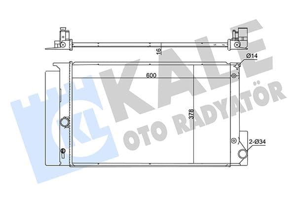 KALE-RADYATOR RADYATÖR AURIS-COROLLA-VERSO OTOMATİK AL/PL/BRZ 600x378x16 OEM: 164000D400-164000D470-164000D481 - KALE 371900 kodlu oto yedek parça