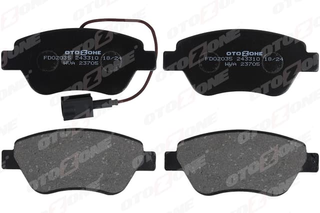 OTOZONE ÖN BALATA DOBLO-ALBEA-LINEA-STILO-FIORINO 1.3MJTD-BIPPER-NEMO 1.4 HDI fişli OEM: 77364393-77363942-77364158-77363974 - OTOZONE FDO2035 kodlu oto yedek parça