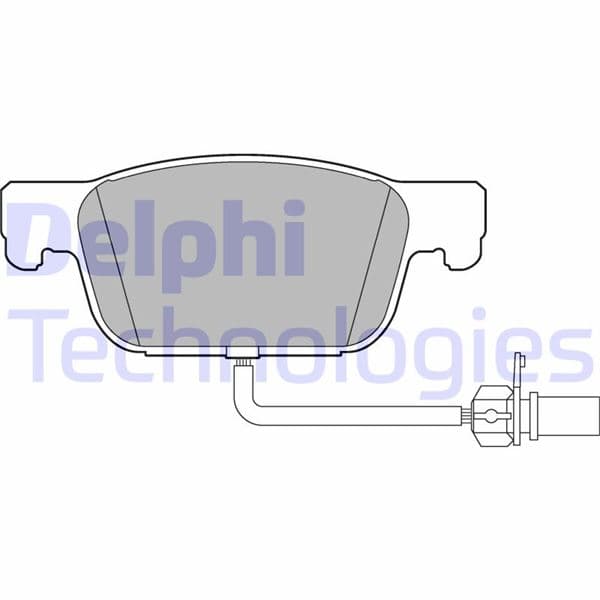 DELPHI ÖN FREN BALATA AUDI A4-A5 2014 155.2x63.8x17 KULLAKLI OEM: 8W0698151K-8W0698151Q - DELPHI LP3219 kodlu oto yedek parça