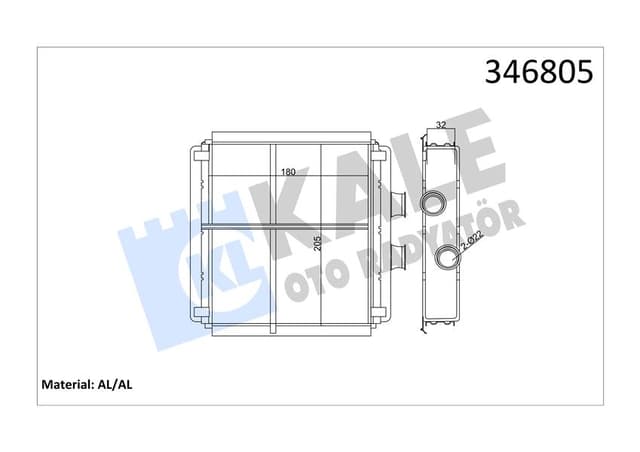KALE KALORIFER RADYATORU MERCEDES W204 W212 C218 R231 C190 R197 A2048300061 OEM: A2048300061 - KALE 346805 kodlu oto yedek parça