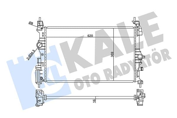 KALE-RADYATOR MOTOR SU RADYATÖRÜ OPEL CORSA E 14>19 ADAM 14>18 1.0 B10XFL-XFT F10XFL-D10XFT 1.3 B13DTC-B13DTN-B13D TE-B13DTR OEM: 39059782-13378215-1300378-1300363 - KALE 358955 kodlu oto yedek parça
