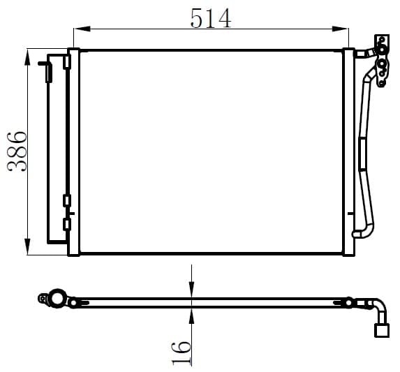 ORIS KLIMA RADYATORU BMW M54 M57 N X5 E53 OEM: 64536914216-64538381543 - ORIS CBM216016 kodlu oto yedek parça