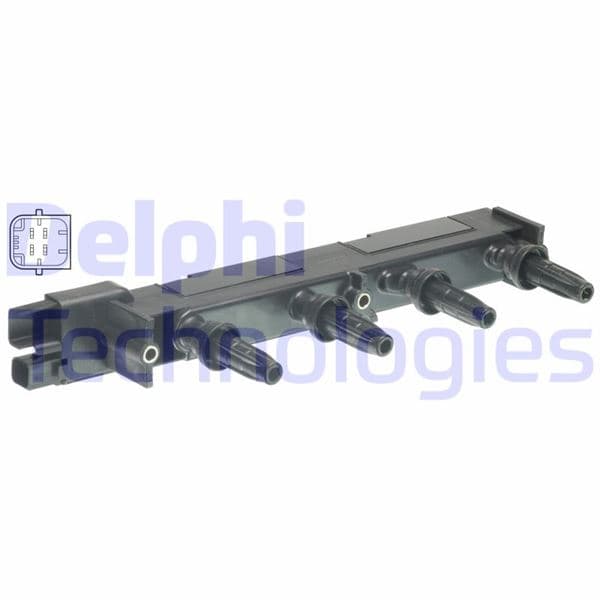 DELPHI ATEŞLEME BOBİNİ P206-P307-P406-P407-P807-C4-C5-EXPERT-JUMPY SCUDO ULYSSE 2.016V 2.0S16 OEM: 9634131480-5970.98-5970.75 - DELPHI GN10582-12B1 kodlu oto yedek parça