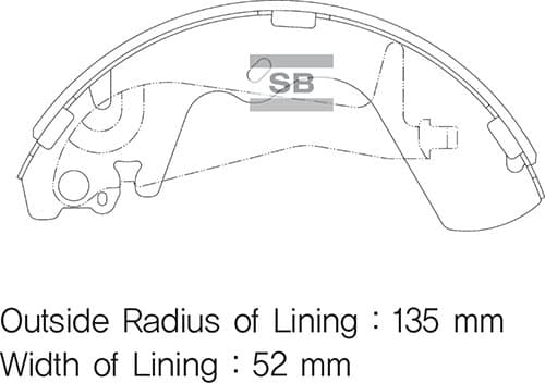 SANGSIN ARKA KAMPANA PABUÇ BALATA HYUNDAI GALLOPER 2.5L D4BH TCİ 99-03 / 3.0L G6AT SOHC V6 98-01 OEM: 583054AA00-SB000102 - SANGSIN SA099 kodlu oto yedek parça