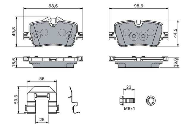 TRW FREN BALATASI ARKA BMW G20 G21 G28 G22 G23 G26 OEM: 34208844393 - TRW GDB8283 kodlu oto yedek parça
