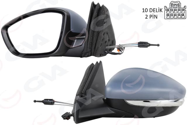 GVA DIŞ DİKİZ AYNASI SOL MANUEL KATLANIR OPEL CORSA F 19> PEUGEOT P208 19> ELEKTRİKLİ-ASTARLI-ISITMALI OEM: 983597641T - GVA 1090205 kodlu oto yedek parça