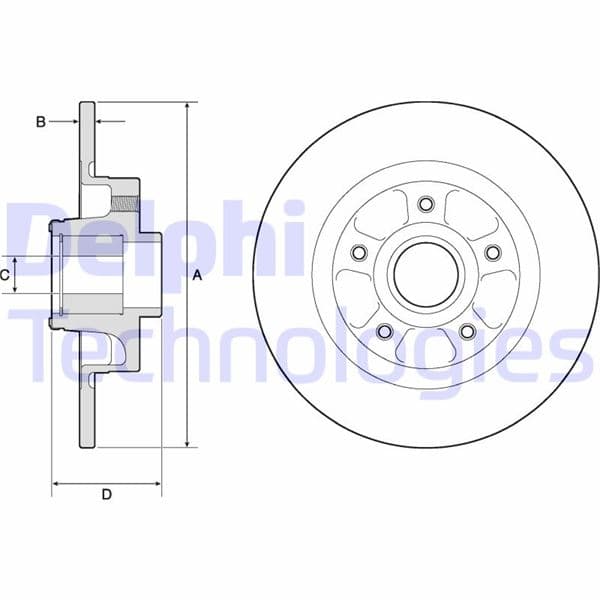 DELPHI FREN DİSKİ ARKA RENAULT GRAND SC NIC III 09>16 SC NIC III 09>16 FLUENCE 12> 274x11x9.5 OEM: 432000007R-432020984R-432024048R - DELPHI BG9132RS kodlu oto yedek parça