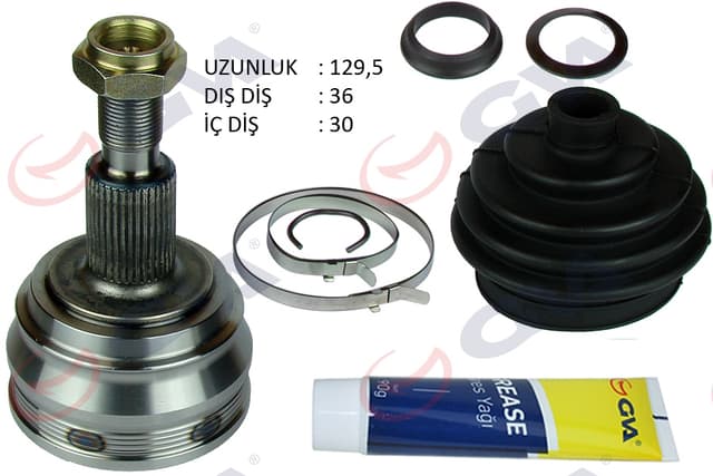 GVA AKS KAFASI DIŞ ÖN GOLF IV-BORA-LEON 97-04 1.6 AKL/BFQ 36x30x53 129.5mm OEM: 1J0498099-1J0498099A - GVA 4475037K kodlu oto yedek parça