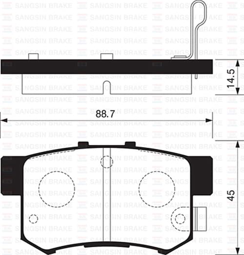 SANGSIN ARKA FREN BALATA HONDA CIVIC 1.4L 1.6L D14 D16 Hatchback 96-01 / 1.6L D16 VTEC VTI 01-05 / 1.6L R16A 2 VTEC sedan 06- / ACCORD 2.0L F20 90-98 / SUZUKI SX4 1.6L M16A RW415 05- 43022S5AJ00-43022S6DE50-WVA21651 OEM: 43022S5AJ00-43022S6DE50-WVA21651 - SANGSIN SP1368 kodlu oto yedek parça