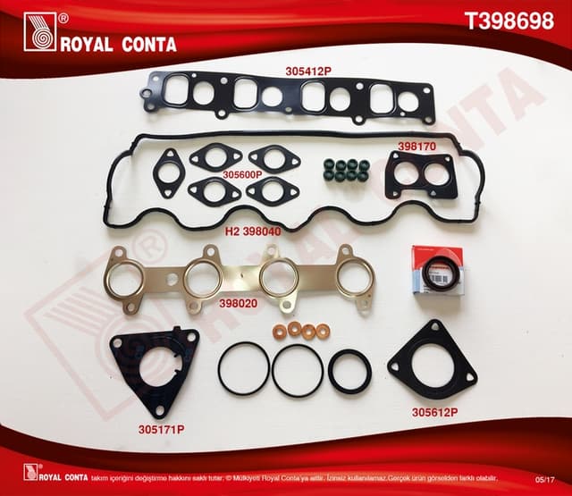 ROYAL ÜST TAKIM CONTA KEÇELİ S LASTİKLİ DOBLO-PUNTO-STRADA 1.9 JTD OEM: 71716051 - ROYAL T398698 kodlu oto yedek parça