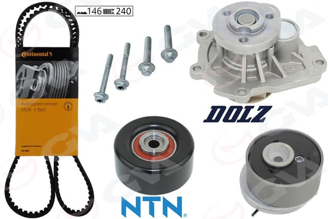 GVA DEVİRDAİMLİ EKSANTRİK GERGİ KİTİ ASTRA H-J-INSIGNIA-VECTRA C-CRUZE 1.6-1.8 Z16XEP-XER-A16LET-XER-B16 OEM: 1606314-1606355-95516739-95516740 - GVA 59WPK9007 kodlu oto yedek parça