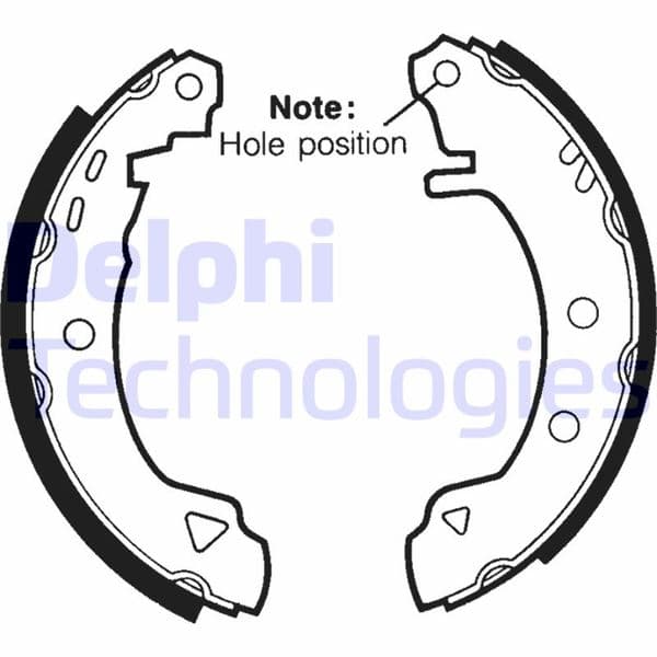 DELPHI FREN PABUCU ARKA CITROEN AX / RENAULT 19. EXPRESS. EXTRA. RAPİD 85 11/98 OEM: 7701202543-7701202919 - DELPHI LS1402 kodlu oto yedek parça