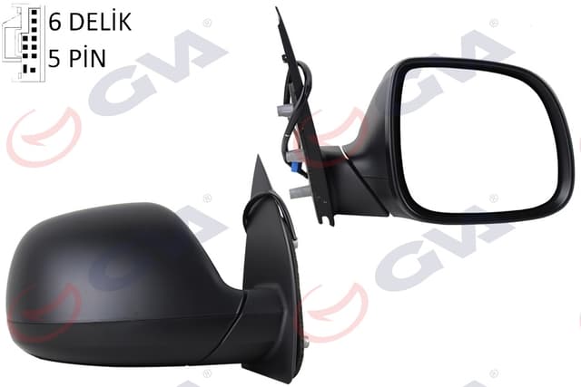 GVA DIŞ DİKİZ AYNASI SAĞ AMAROK 09 ELEKTRİKLİ ISITMALI DESENLİ KONVEKS 5 FİŞ VM-6190EHR OEM: 2H1857508EB-9B9 - GVA 1075814 kodlu oto yedek parça