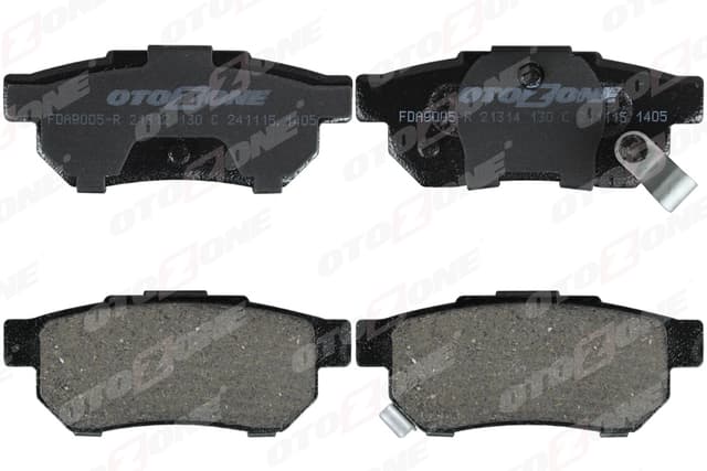 OTOZONE ARKA FREN BALATA HONDA CIVIC 1.6L B16A2 VTEC 16v 160hp EK4 kasa 96-98 / JAZZ 1.4L GD GE 02-> / CIT Y 1.4L L13Z1 08-> OEM: 43022SR3G00-43022TG0T00-43022TF0G00 - OTOZONE FDA9005-R kodlu oto yedek parça