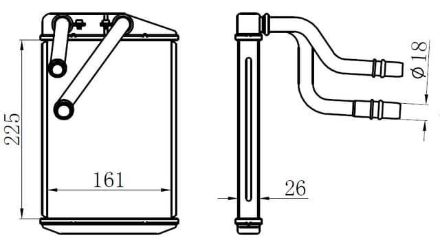 ORIS KALORİFER RADYATÖRÜ PEUGEOT BOXER III CITROEN JUMPER FIAT DUCATO III 06> 230X163X26 OEM: 6448.R0-77364073 - ORIS KFI004026 kodlu oto yedek parça