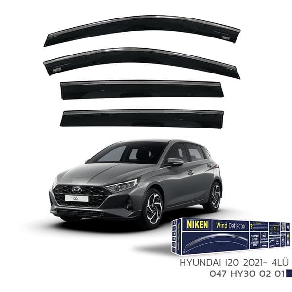 NIKEN KROMLU CAM RÜZGARLIĞI HYUNDAI I20 2021- 4LÜ  - NIKEN 047HY300201 kodlu oto yedek parça