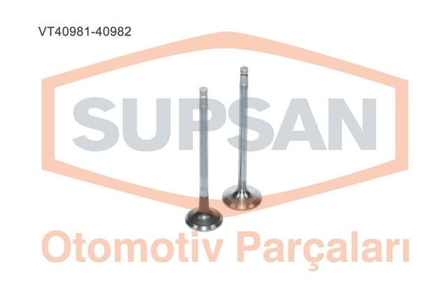 SUPSAN SUBAP EMME EGZOZ NISSAN XTRAIL-ALMERA 2.2 16V YD22 DDTİ OEM: 13201AD21A-13202AD20A - SUPSAN VT40981-40982 kodlu oto yedek parça