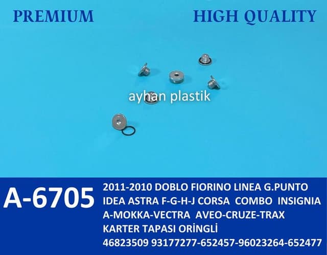 AYHAN KARTER TAPASI ORİNGLİ DOBLO-FIORINO-G.PUNTO-IDEA 2010 OEM: 46823509 - AYHAN A6705 kodlu oto yedek parça