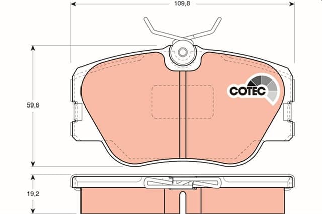 TRW FREN BALATASI ON MERCEDES W201 W124 S124 C124 A124 OEM: A0004209920 - TRW GDB818 kodlu oto yedek parça