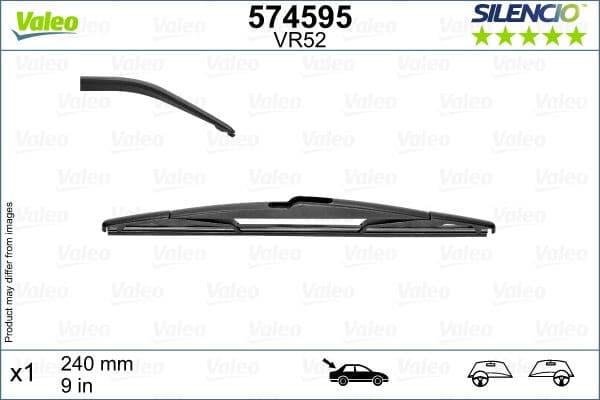 VALEO ARKA SİLECEK PEUGEOT P5008 16 RENAULT MEGANE IV-TALISMAN X1 240 MM OEM: 1631823680-287909946R-287901560R - VALEO 574595 kodlu oto yedek parça