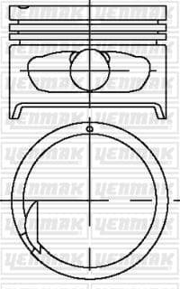 YENMAK PISTON SEGMAN STD ACCENT 1.5 12V 95-00  - YENMAK 36-04484-000 kodlu oto yedek parça
