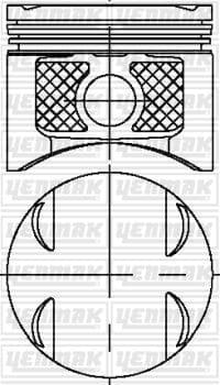 YENMAK MOTOR PİSTON SEGMAN STD MGN II-CLIO II-CLIO III-MODUS-SCENIC II K4J 1.4 16V 79.50 OEM: 7701476394-7701474903-7701474904 - YENMAK 31-04177-000 kodlu oto yedek parça