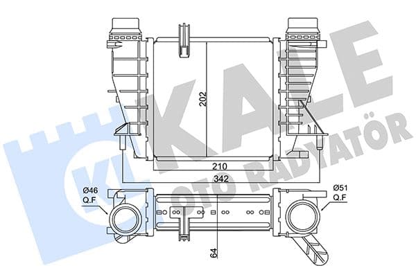 KALE İNTERCOOLER AL/PL/BRZ CLIO III-MODUS-GRAND MODUS-NOTE-NV200 144619U20A-144618748R OEM: 144619U20A-144618748R - KALE 350880 kodlu oto yedek parça