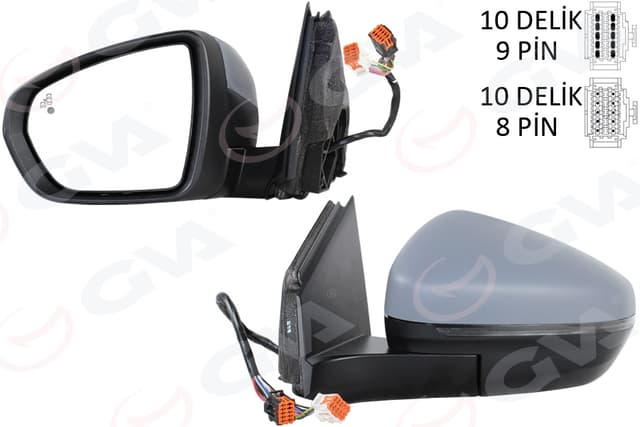 GVA DIŞ DİKİZ AYNASI SOL ELEKTRİKLİ KATLANABİLİR ISITMALI SİNYALLİ ASTARLI KONVEKS HAFIZALI BLIS Lİ PSA 3008-4008 16-23 OEM: 1635224180 - GVA 1043313 kodlu oto yedek parça